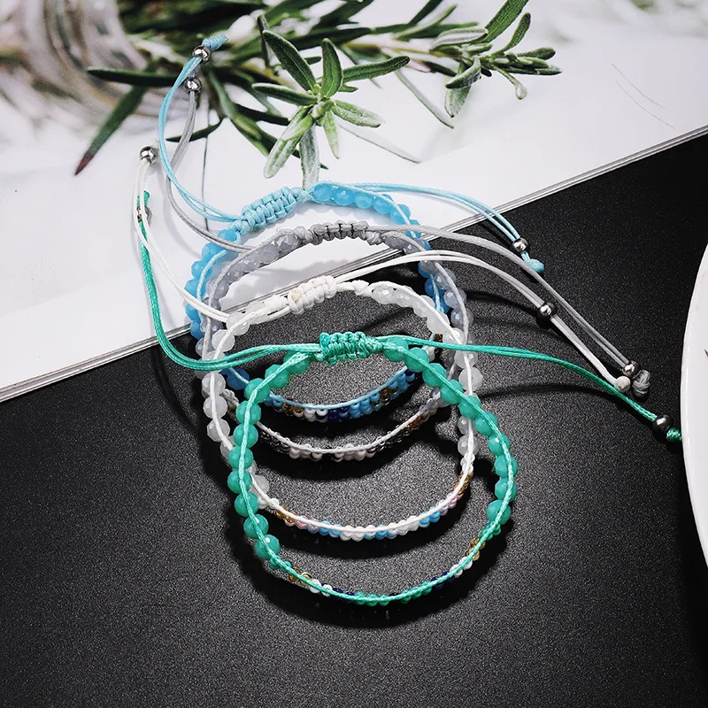 Japan MIYUKI Glas Seed Perlen Facettiert Kristall Handgemachte Armbänder Frauen Männer Gewachst String Dreieck Knoten Surf Schmuck Präsentieren – Detail 32