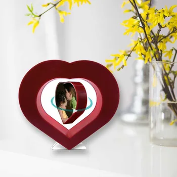 

2019 Red Heart Shape Magnetic Levitation Pictures Frame Floating Photo Frame Magnetic Suspension Photo Frame Home Office