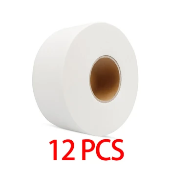 

12 Rolls Hotel Large Roll Toilet Paper 3 Layers Cored Big Plate Sanitary Paper