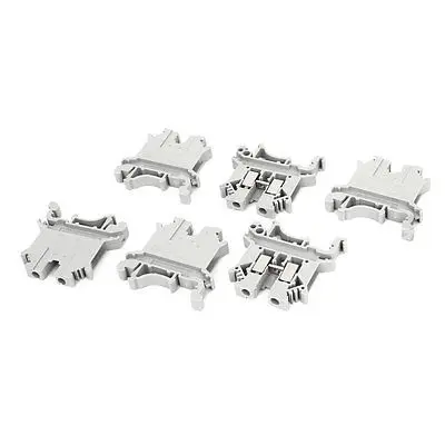 

800V 32A 2.5mm2 UK2.5B DIN Rail Terminal Block Connector Gray 6 Pcs