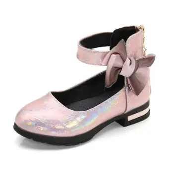 

Big children students performance party sneakers Girls single shoes children's leather shoes lovely princess shoes Size 27-37