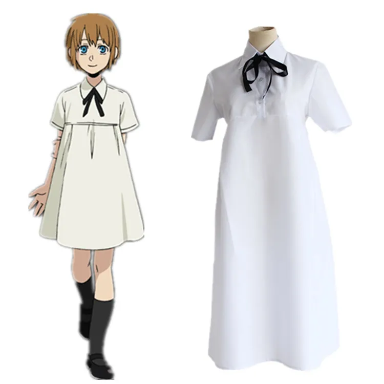 GANGSTA-Nurse-Nina-Cosplay-Costume-White-Long-Dress-Daily-Casual-Dresses-Outfit