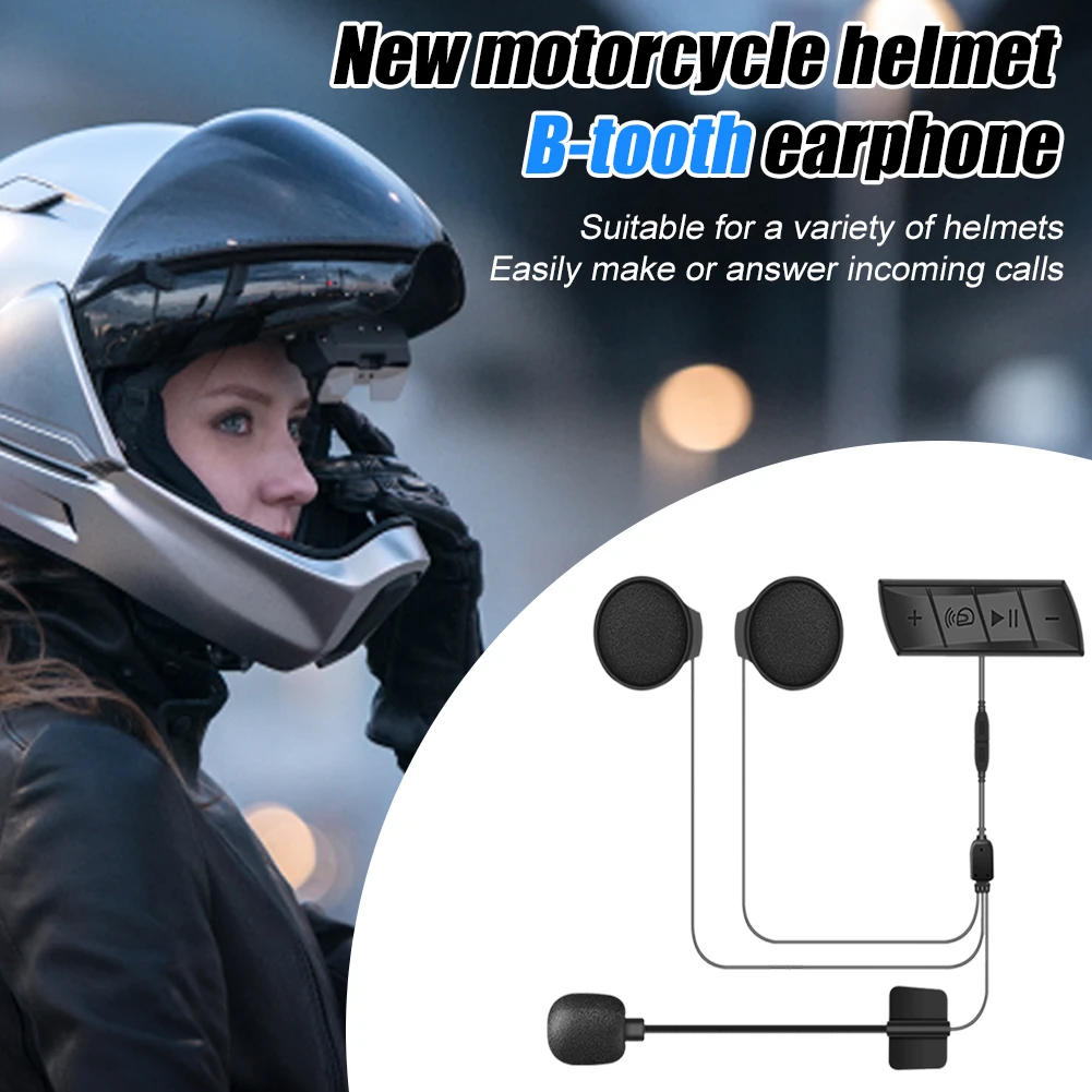 Auriculares Inalámbricos para Casco con Bluetooth, Kit para Motocicletas Llamadas de Manos Estéreo, Antinterferencias, Resistente al Agua, Reproductor de Música, Altavoz|Cascos auriculares| AliExpress