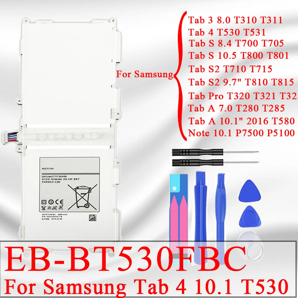 Аккумулятор для планшета EB-BT530FBC Samsung GALAXY Tab 4 SM T530 T531 S 10 5/2 7 0/S2 9 &quot/S2 SM/3 8 0/Note 1/A