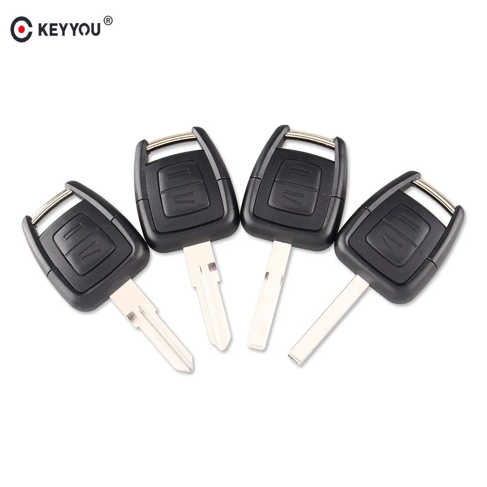

KEYYOU 2 Button Remote Key Case Fob Car Key Shell + Blank Blade Uncut For Vauxhall OPEL Vectra Astra Zafira Replacement Case