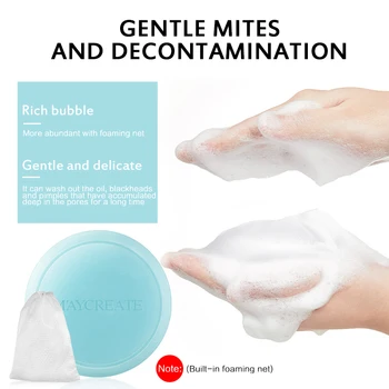 

Recommend 100g Sea Salt Soap Mite Removal Soap Cleaning Nourishing Skin Oil-Control Brighten Skin Color Handmade Soap