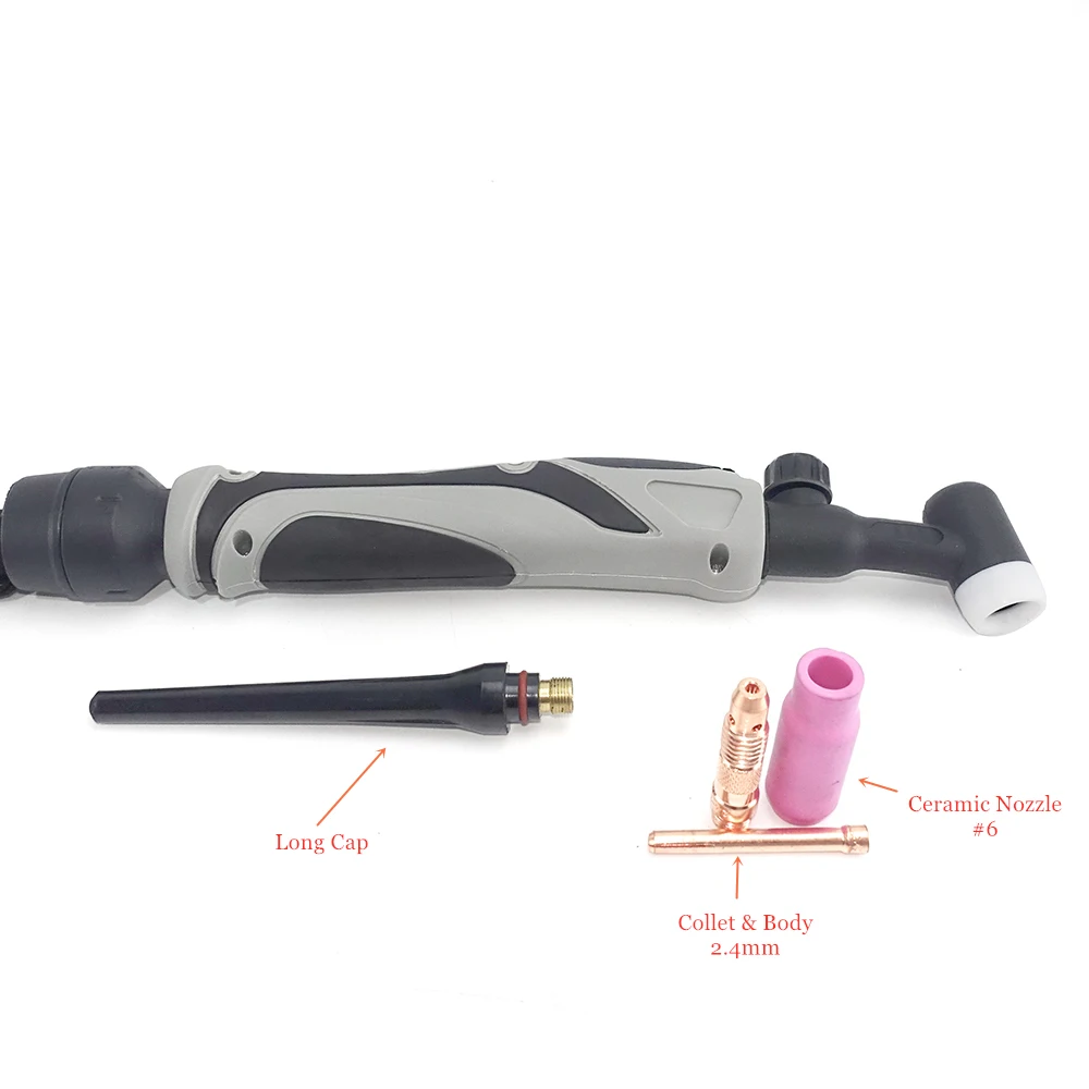 WP17 FV TIG Welding Torch GTAW Tungsten Arc WP17 Argon 3.7m 12.1ft Air  Cooled WP 17 Flexible Neck Gas Valve TIG Torch|Welding Torches| - AliExpress