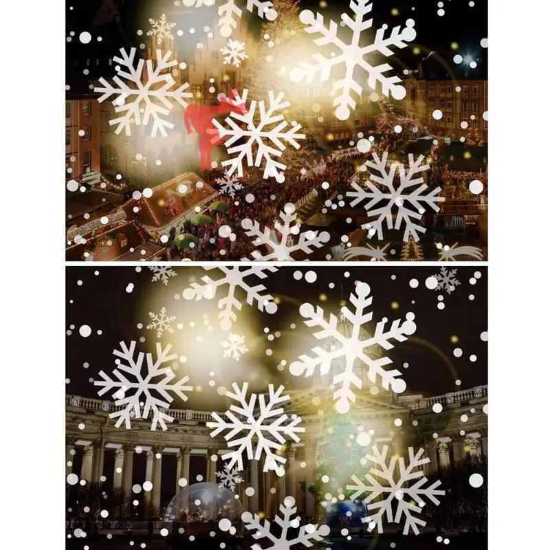 Светодиодный лазерный проектор в виде снежинки на Рождество, водонепроницаемые уличные фонари, украшение для дома, праздника, вечеринки, сада, украшения для дома
