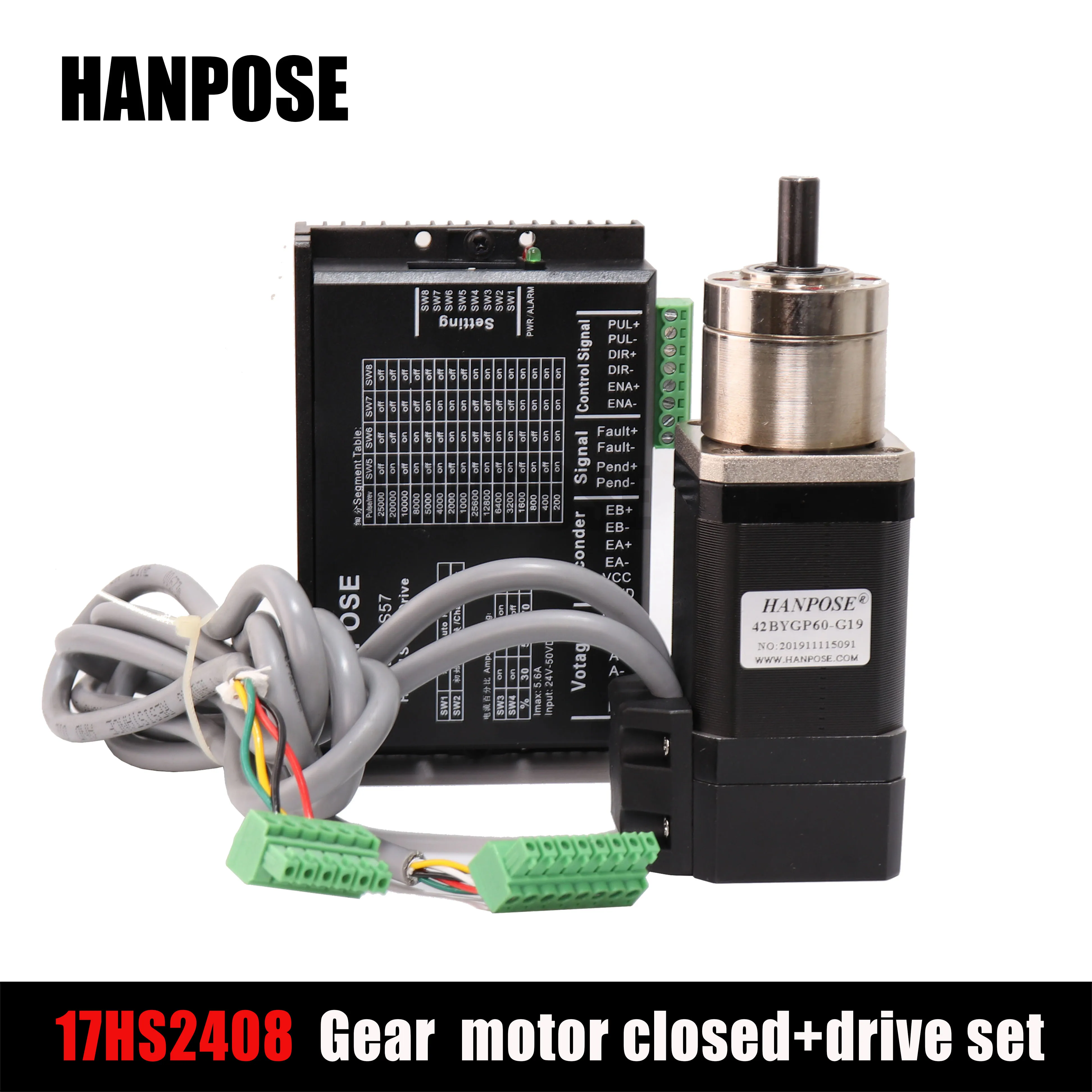 

Encoder deceleration closed-loop plus drive set 17hs2408 closed-loop motor body length 28mm planetary transmission ratio 3.71-1