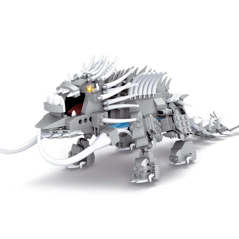 AUSINI King Dragon модель строительные блоки DIY игрушки создатели для мальчиков Скелет