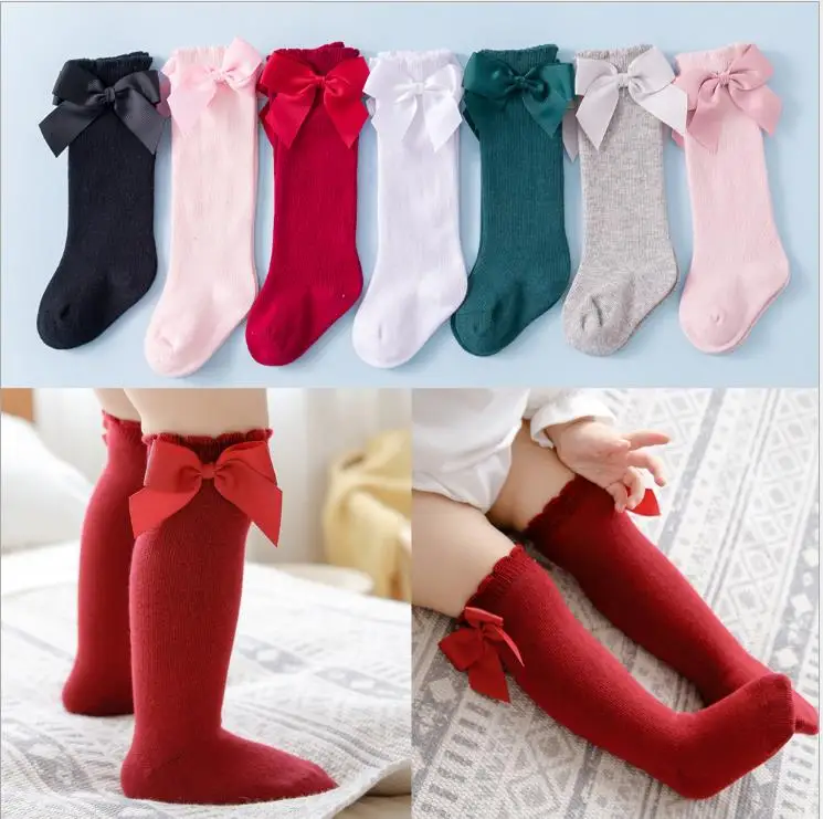 FOCUSNORM medias largas hasta la rodilla para bebé, 7 colores, Color