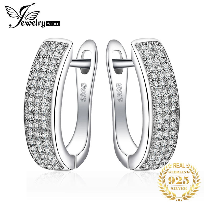 Jewelrypalace 0.5ct Юбилей канала Набор Вечность Клипсы реальные 925 пробы Серебряные