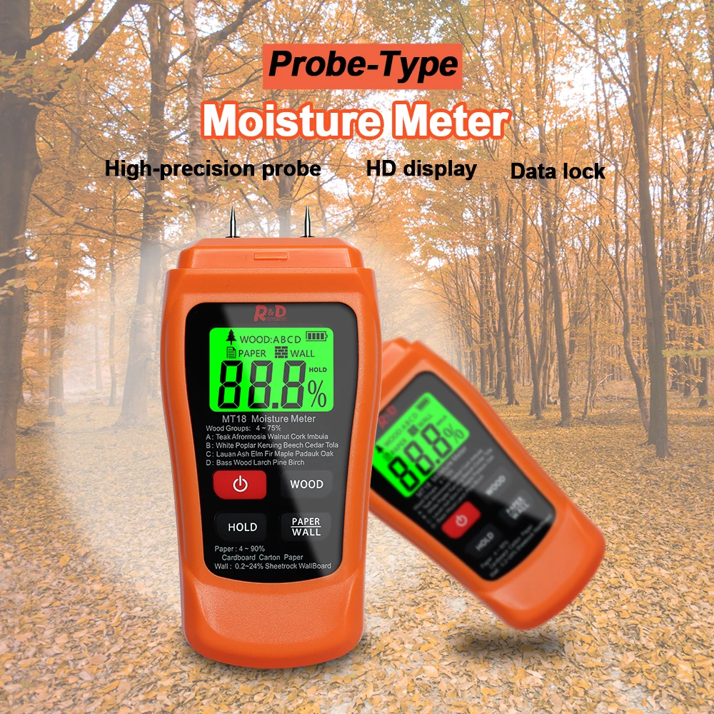 VOLCANOES CLUB Moisture Meter - Water Leak Detector - Wood