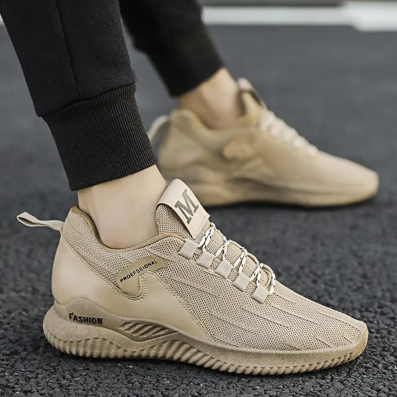 

Vulcanized sneakers boys incease wedges sneakers man platform shoes khaki spring 2020 mans sport shoes