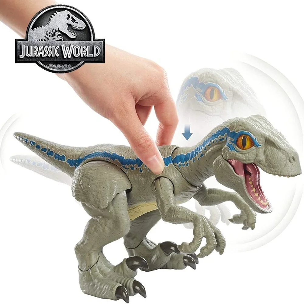 GFD40 World Blauw Velociraptor Rivalen Primitieve Tyrannosaurus Actie Geluidseffecten Voor Kinderen Verjaardagscadeau|null| -