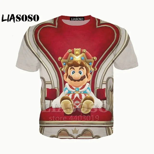 LX 3d принт новая мода аниме мультфильм Super M Bros футболка хип хоп 3D для мужчин/wo