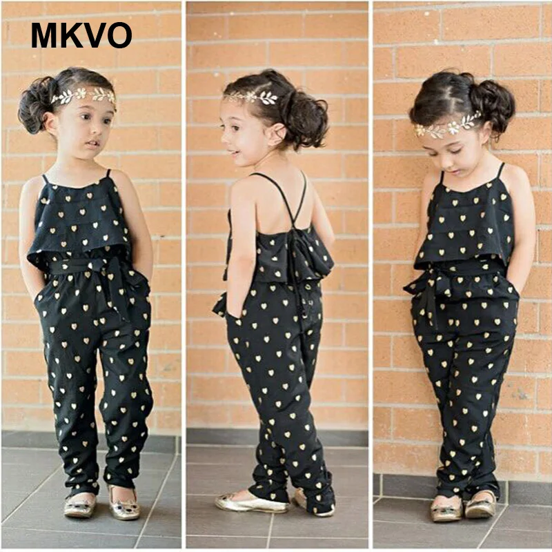 Летний Милый хлопковый комбинезон без рукавов в горошек для девочек Модный