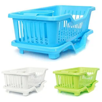 

Kitchen Sink Dish Plate Utensil Drainer Drying Rack Holder Basket Organizer Tray