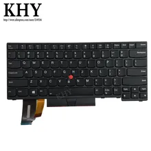 US клавиатура с подсветкой для ThinkPad E480 E490 L380 L390 L480 L490 T480S T490 T495 P43S 01YP280 01YP360 01YP440 01YP520