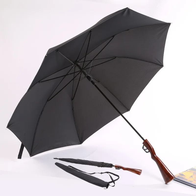 

60cm8K NC Fabric Straight Pole qiang san UV-Protection All-Weather Umbrella Currently Available Wholesale Western qiang san a Ge