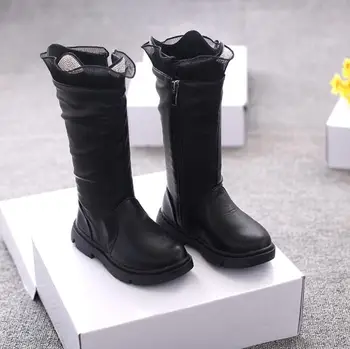 

NEW 2020 Children Long Boots Autumn Winter Kids Snow boots Boys Girls Sport Shoes Leather Motorcycle Baby Martin Boots