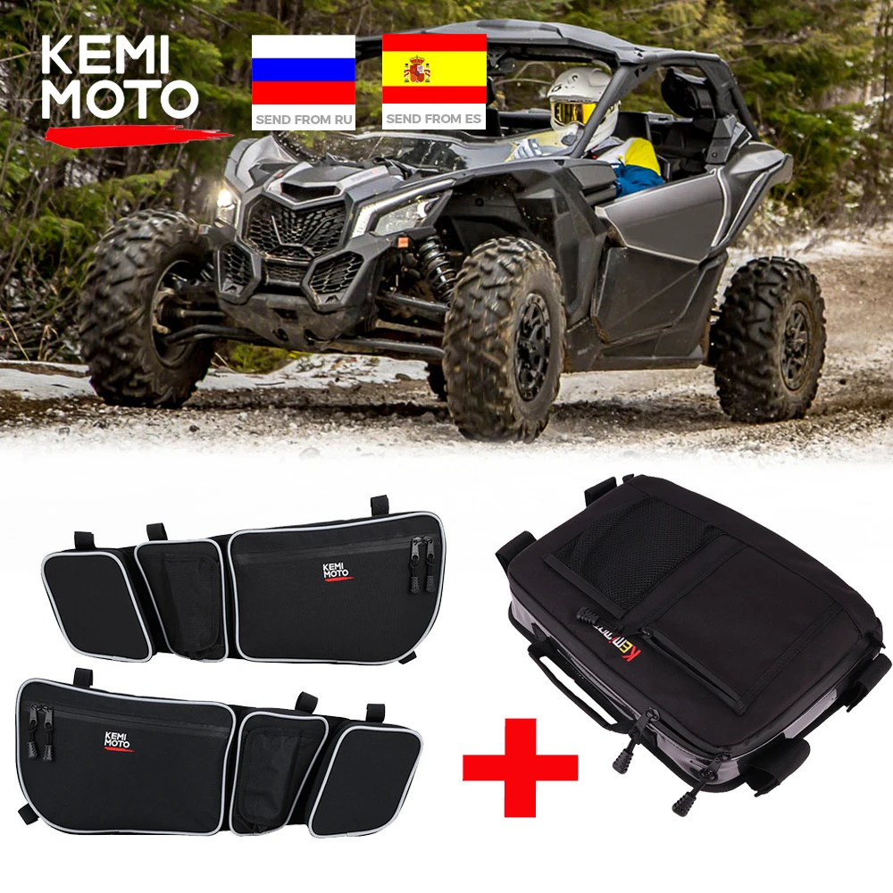 UTV Side Storage Door Bag Knee Pad Overhead Bag for Can Am Maverick X3 R Canam Max R 4x4 Turbo DPS 2017-2021 #715004275