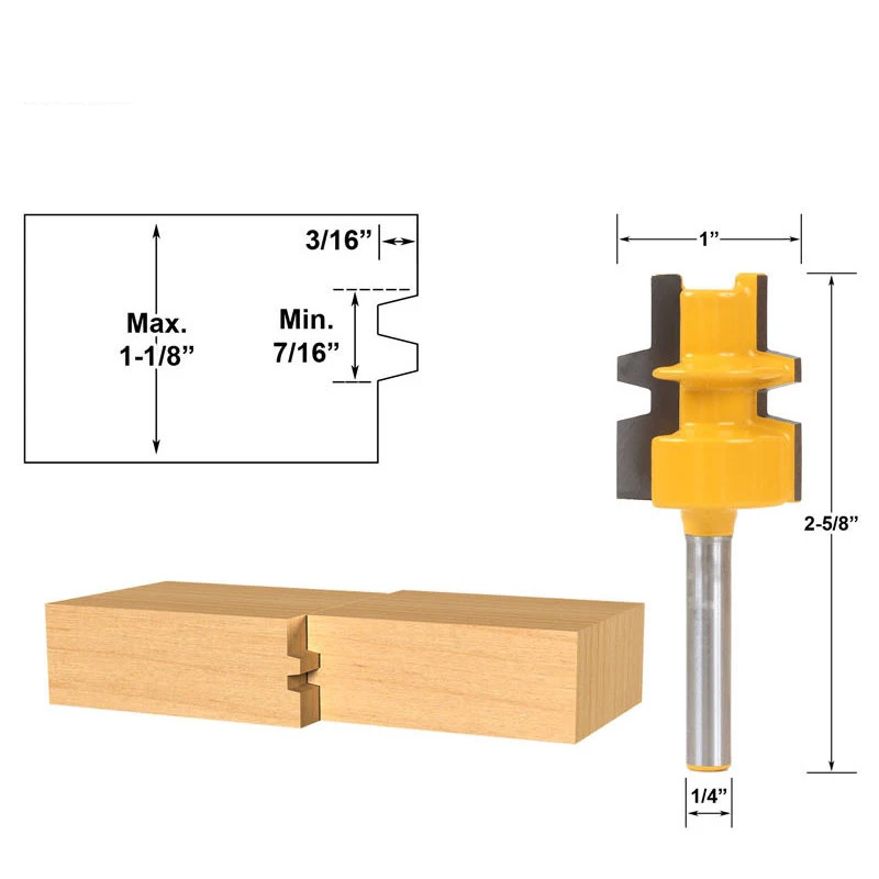 free shipping 1pcs 1/4" Shank Door Lip Finger Grip w/ 3/16" Radius Router Bit