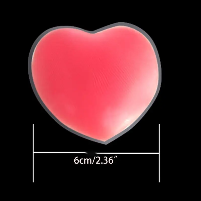 2 Pairs Womens Strapless Backless Silicone Nipple Cover Sexy Pink Heart Shaped Invisible Pasties Reusable Adhesive Breast Pad