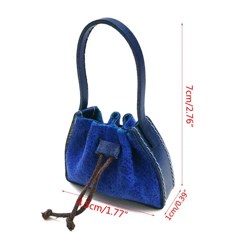 1 6 DIY Dollhouse Leather Small Satchel Bag Simulation Mini Handbag Miniature Decoration Accessory Kids Toy 5