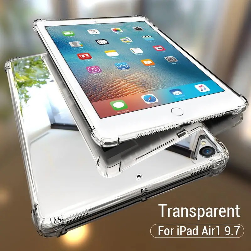 Air 1 Transparent PZOZ чехол для нового iPad Pro чехол 9,7 Air mini 1 2 3 4 5 Силиконовый противоударный прозрачный чехол из ТПУ Обложка для планшета сумка - Цвет: Air 1 Transparent