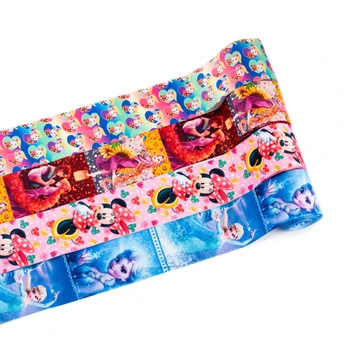 

Winsome 3inch 5/50 Yards Accessories Cartoon Beautiful Princess Pattern Printed Grosgrain Ribbon