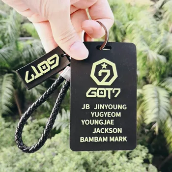 

Kpop GOT7 Periphery Badge Business Bus Pass Card Set Card Holder Case Cover Edition Student Certificate Silicone Card Set