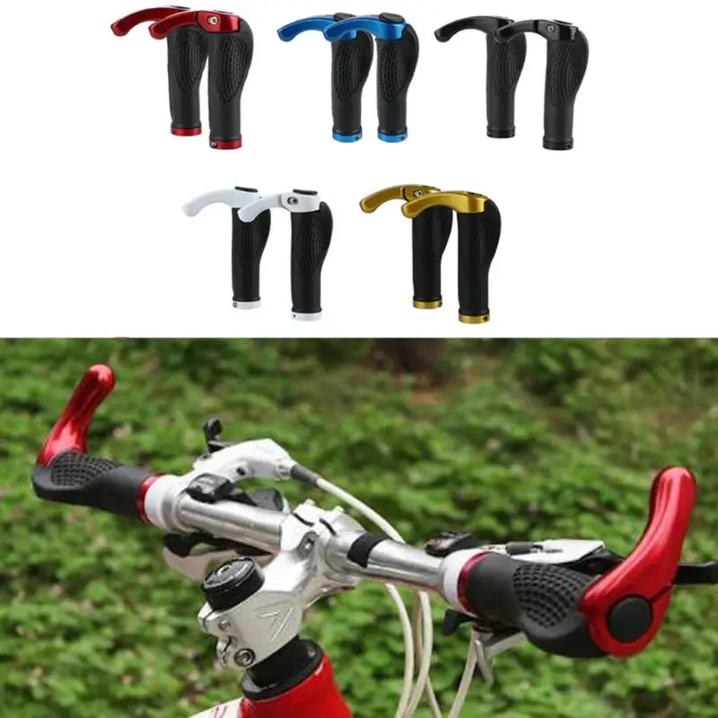 

Ergonomic MTB Mountain Bike Handlebar Rubber Grips Cycling Lock-On Ends Outdoor Cycling Accessories Bicycle Handlebar