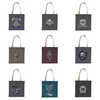 

The skeleton series Shoulder Bages special canvas bag Tote Package Purses Casual shopping bag For younger girl Halloween gift