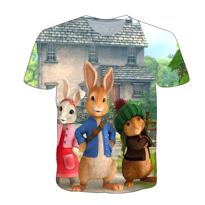 funny christmas shirts Boys T Shirts Peter Kawaii Rabbit Printed Funny Movie Animal Kids Clothes Girls T-Shirt Harajuku Streetwear Summer Casual Tops stussy t shirt T-Shirts