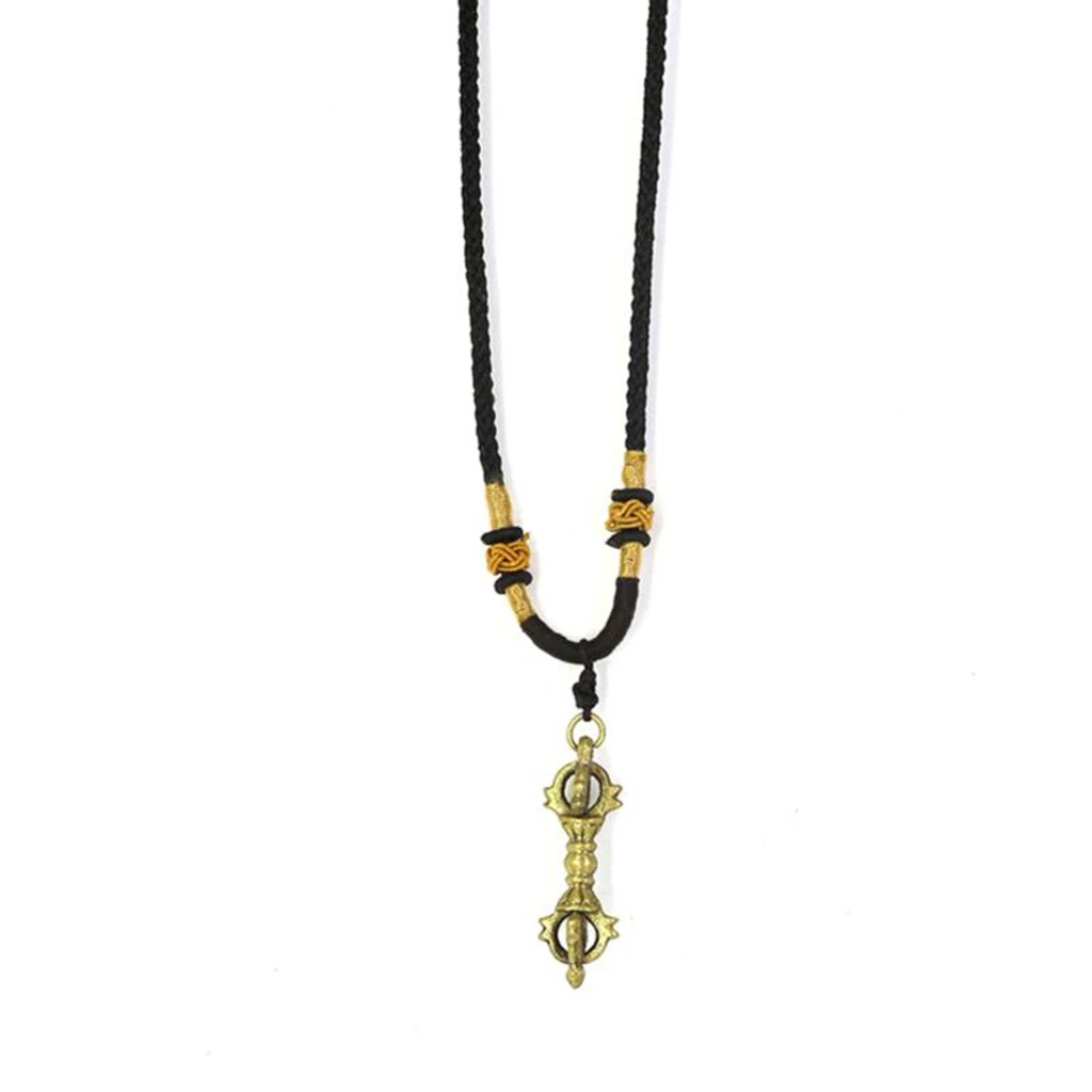 Handmade Copper Engraved Hollow Vajra Pestle Pendant 5 Stocks Dorje Fashion Jewelry Golden