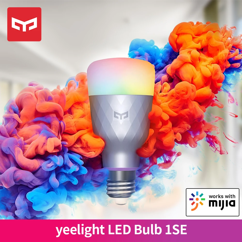 Светодиодная смарт лампа Yee светильник 1SE E27 6 Вт RGB с голосовым управлением|Смарт-гаджеты| |