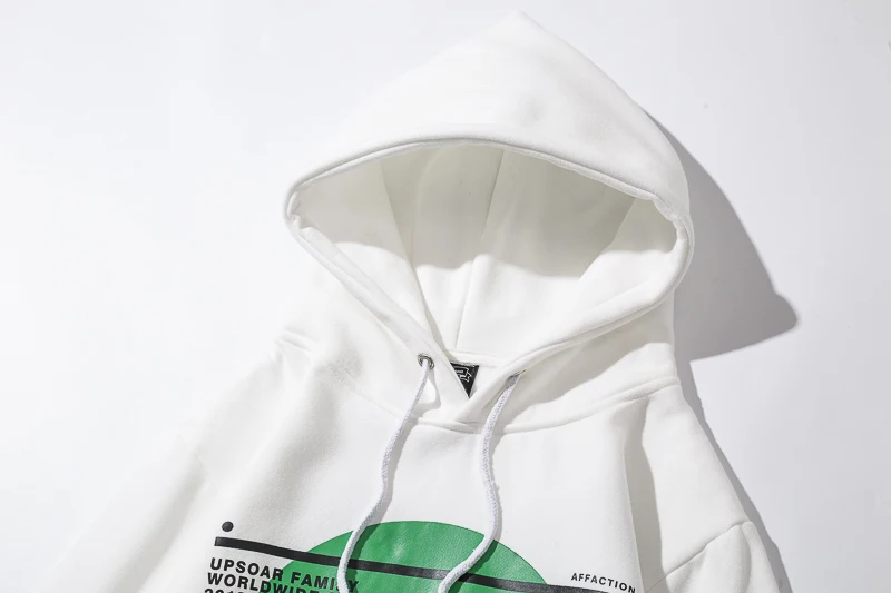 OSCN7 High Street Print Fleece Hooded Sweatshirt Woman Fall Streetwear Plus Velvet Oversize Hoodies Womans 930