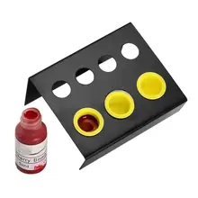 Нержавеющая сталь 7 отверстий пигмент контейнер стенд Чернила чашки держатель татуировки аксессуары 7 отверстий татуировки питания прочный