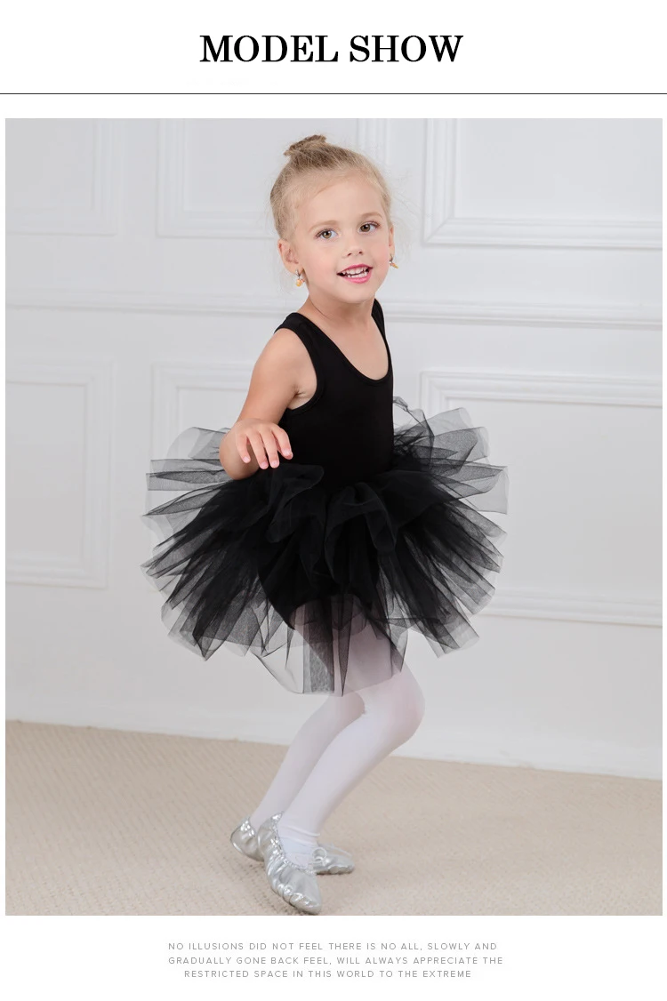 New Girls Dance Practice Clothing Ballet Tutu Dance Dress Kids Princess Skirt Costumes Sleeveless Gymnastics Leotards Dancewear