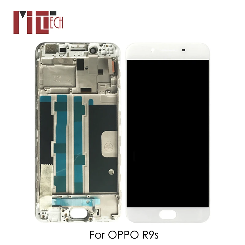 

LCD Display For OPPO R9S Touch Screen Digitizer Full Assembly Replacement White No/with Frame 5.5 inch Free Shipping
