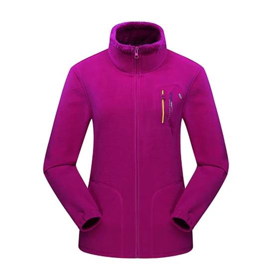 Women Rose Purple JACKSANQI мужские и женские Зимние флисовые походные уличные спортивные куртки для кемпинга толстые термо треккинговые мужские лыжные альпинистские пальто RA366 - Цвет: Women Rose Purple