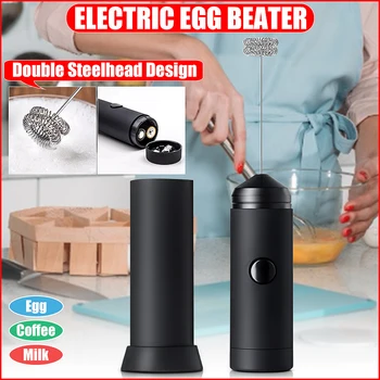 

Stainless Steel Electric Handheld Milk Frother Foamer Whisk Mixer Egg Beater Coffee Maker Blenders Auto Stirrer Kitchen Tools