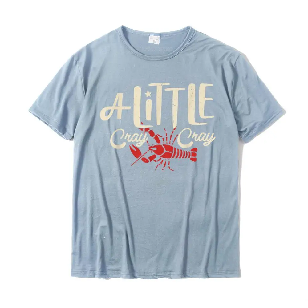 Casual Young Faddish Printing Tops Shirts Round Collar Autumn Cotton T-shirts Simple Style Short Sleeve Tops Shirts Crawfish Boil Shirt A Little Cray Crayfish Boils Men Women T-Shirt__MZ14968 light