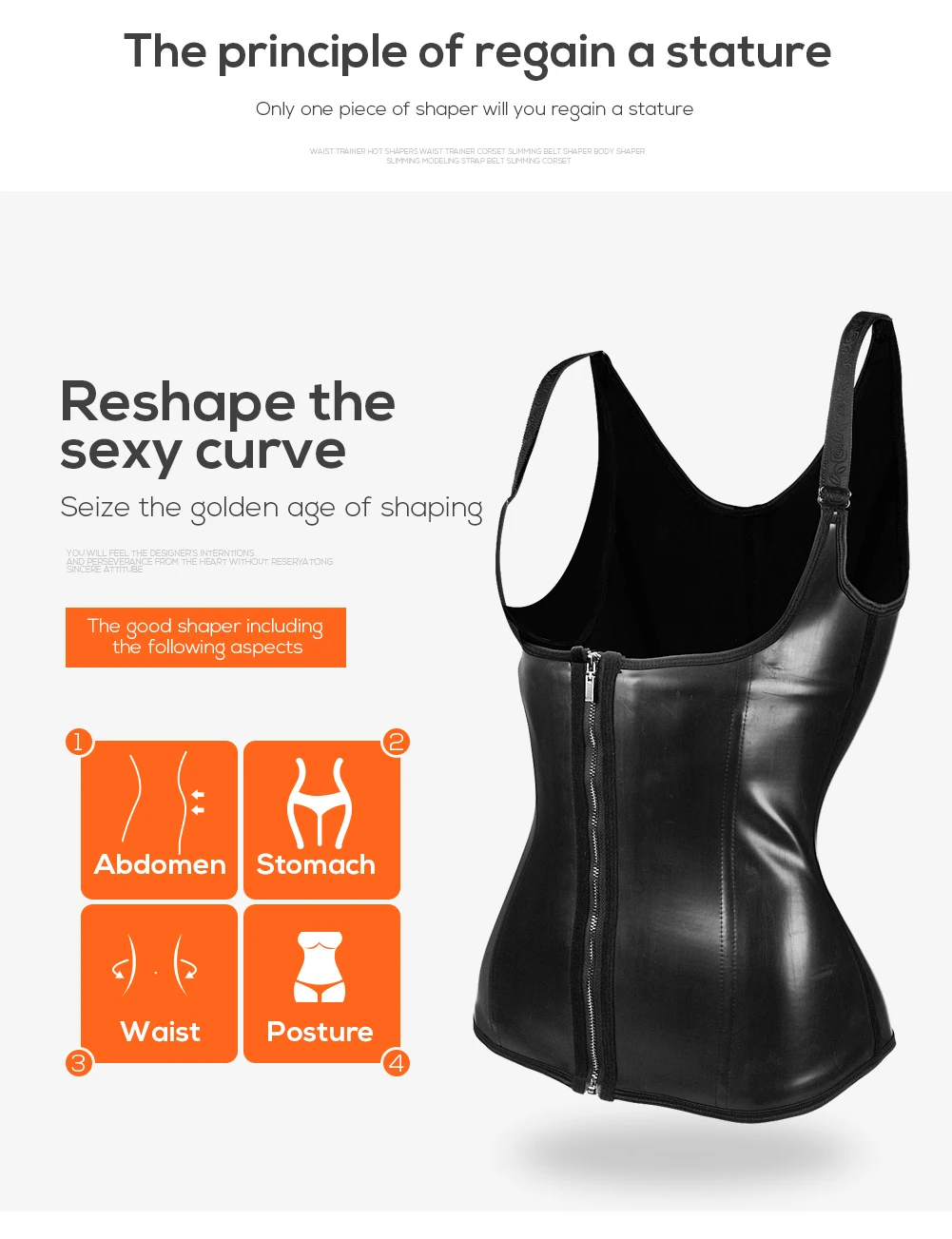 Latex Waist Trainer 25 Steel Bone Women Binders And Shapers Corset Modeling Strap Body Shaper Colombian Girdles Slimming Belt backless shapewear