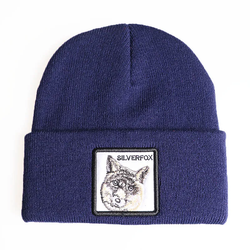 Animals Embroidery Beanie Winter Hat Cartoon Warm Cute Hat Casual Outdoor Dropshipping Scorpion Shark Tiger baggy beanie