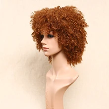 Парики из искусственных волос без шапочки-основы короткий кудрявые черный парик из натуральных волос вечерние парики для Косплей