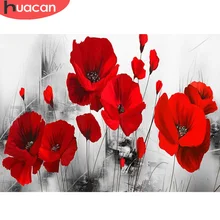

HUACAN 5D Diamond Painting Kits Poppy Home Decoration Diamond Embroidery Mosaic Flowers Cross Stitch Wall Stickers