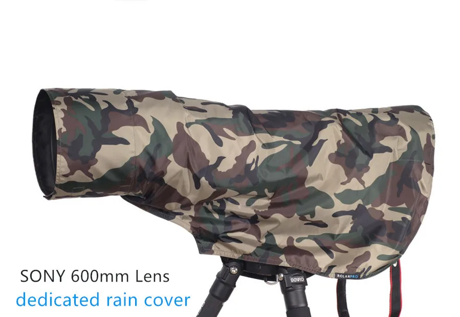 Rain cover L ROLANPRO водонепроницаемый объектив камуфляжное пальто дождевик для sony FE 600 мм F/4 GM OSS защитный чехол для объектива пистолеты ткань бленда крышка - Цвет: Rain cover L