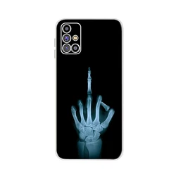 Soft Silicone TPU Protective Phone Case - Shockproof Back Cover Bumper for Galaxy m31s (Beige)